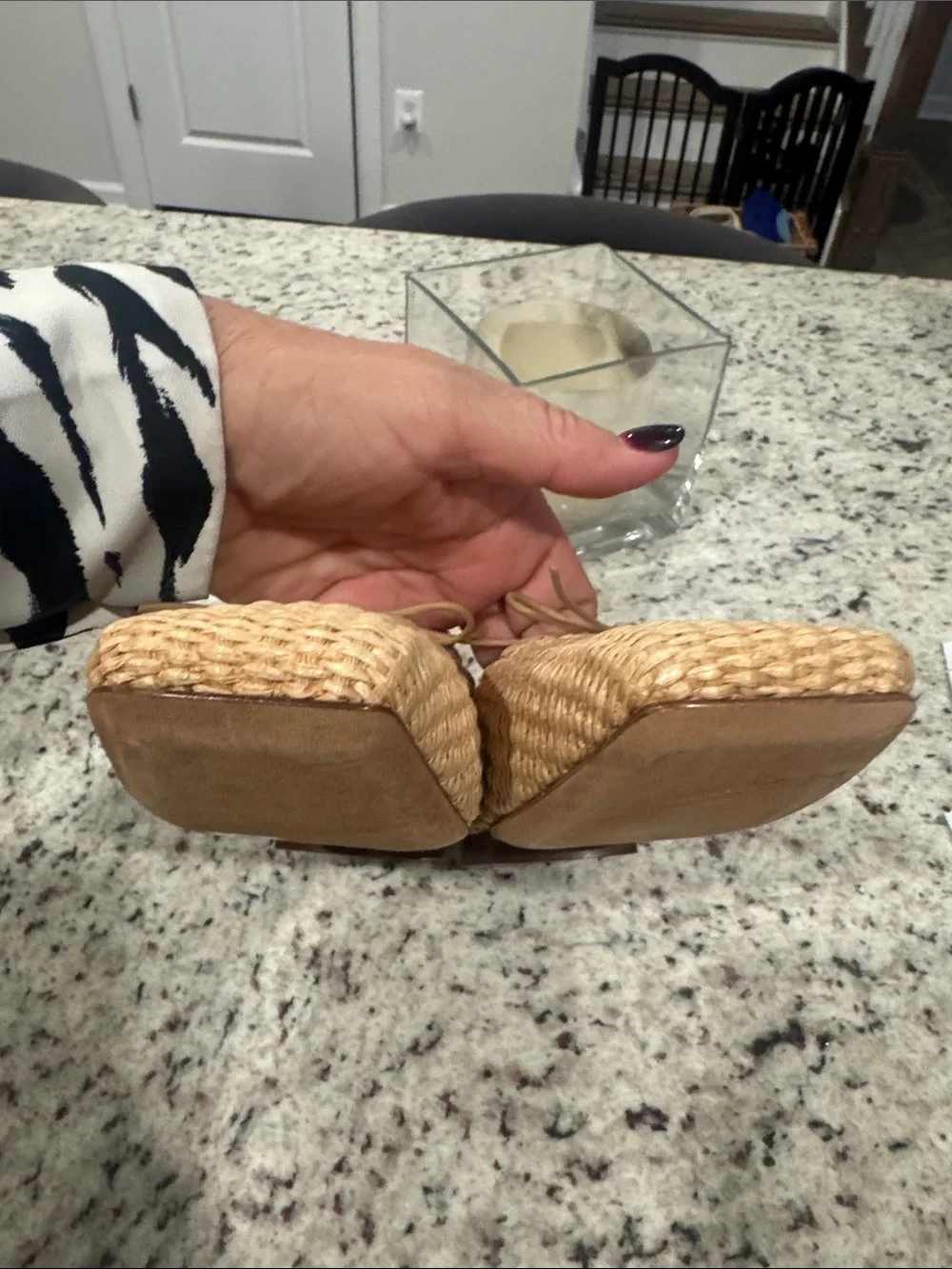 Mansur Gavriel Woven Ballet Flats in Natural Tan (38 / 7.5)